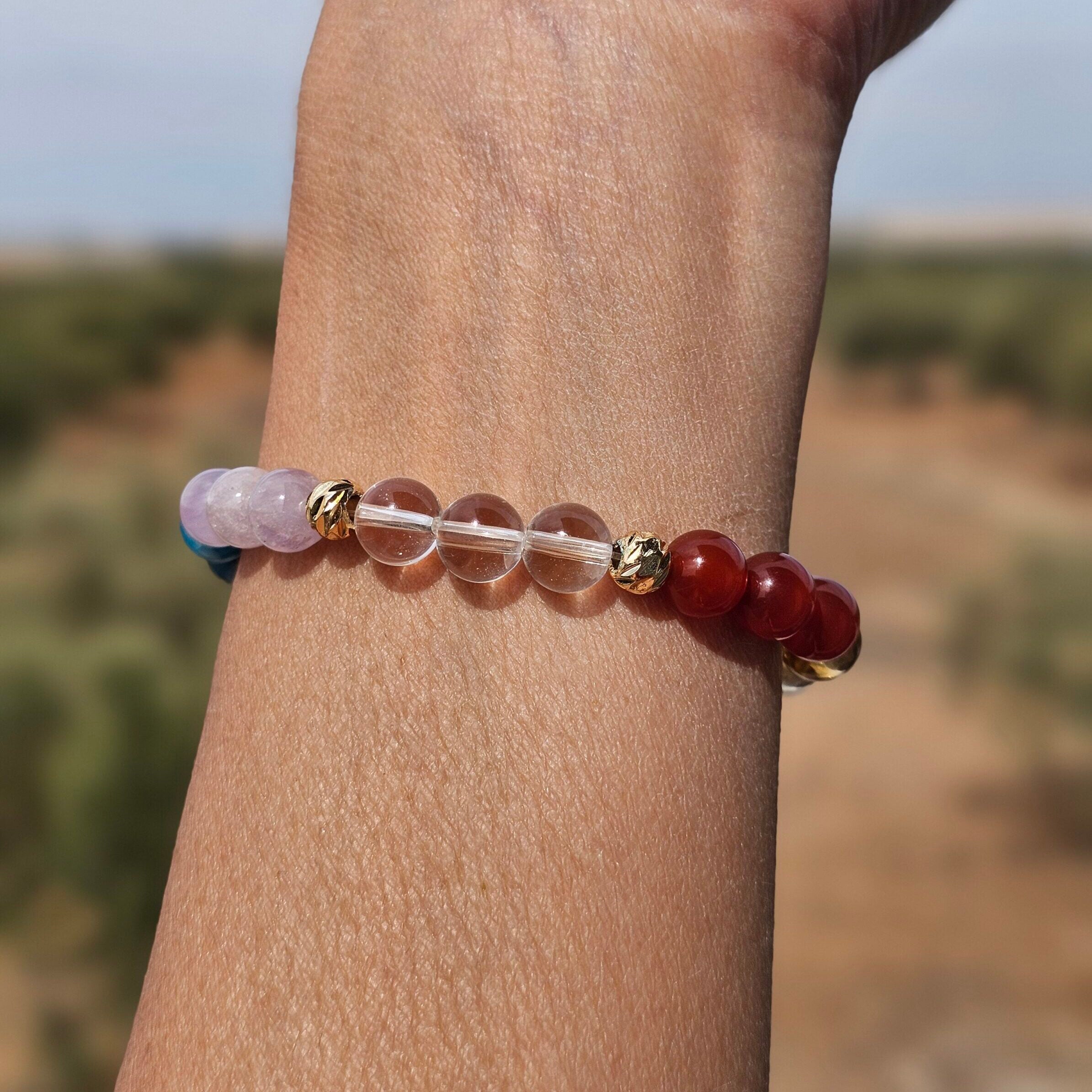 Bracelet 7 Chakras en Pierres Naturelles - Équilibre et Harmonie