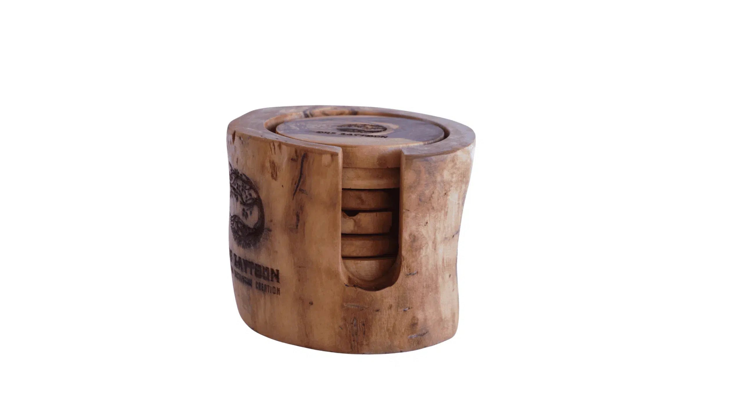 Sous verres bois en olivier design exclusif pour un accueil chaleureux