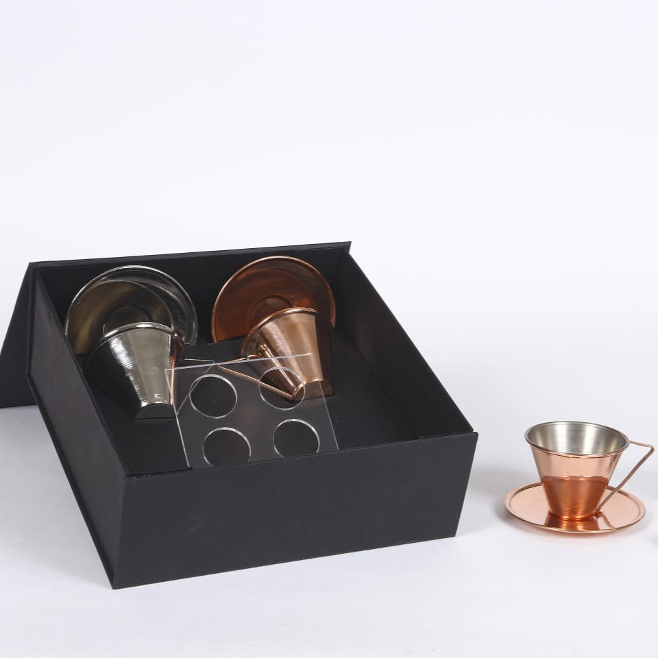 Nespresso copper box – 2 cups &amp; chic capsule holder