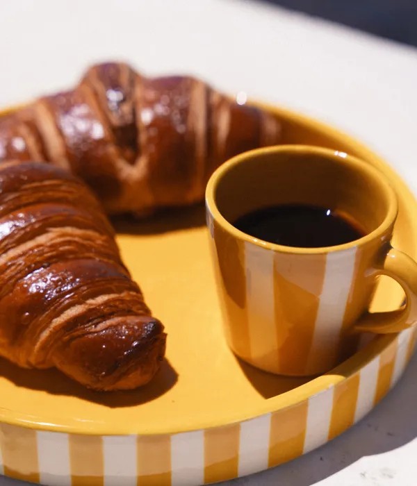 Tasse café Marinos bleu et jaune design