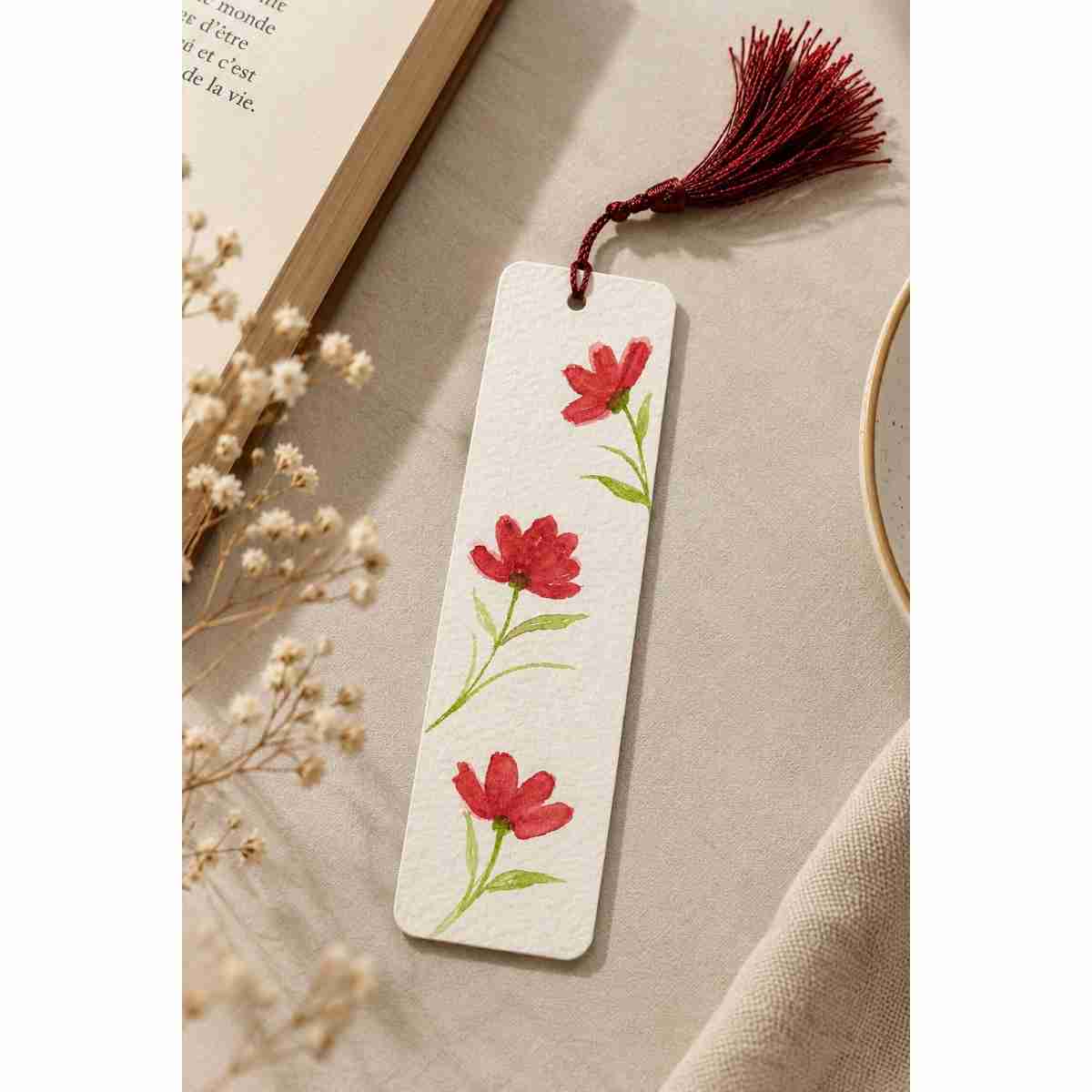Marque page fleur