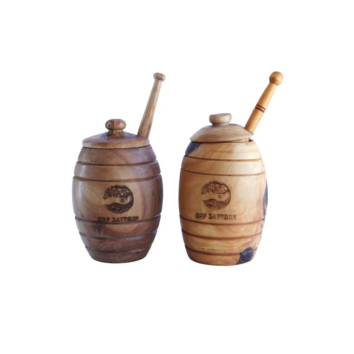 Pot à miel en bois d'olivier pour un plaisir authentique
