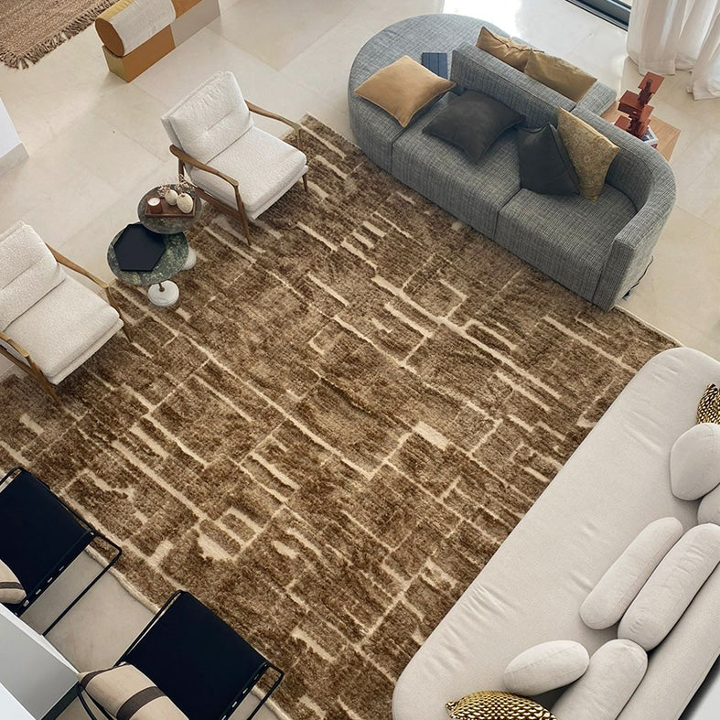 Tapis à poils hauts CARDO en soie végétale – Personnalisable en Coton ou Laine