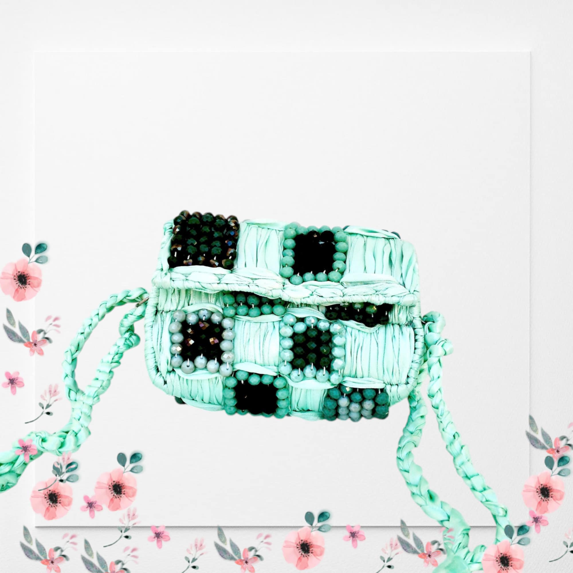 Sac de Soirée Vert Pastel – Fait Main & Recyclé