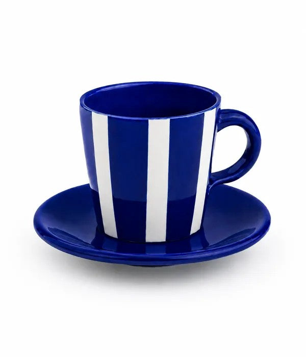 Tasse café Marinos bleu et jaune design