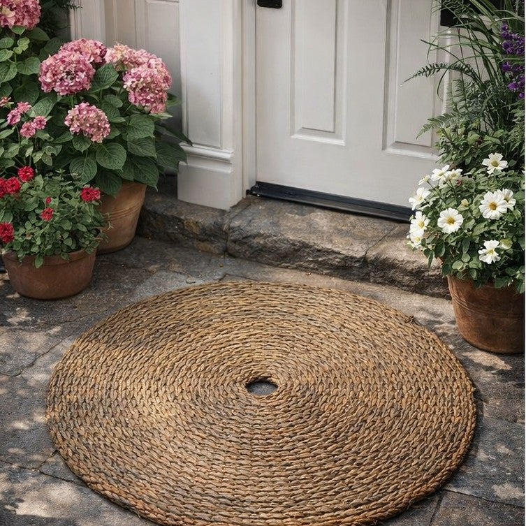 Tapis fait à la main en Halfa diamètre 60 cm