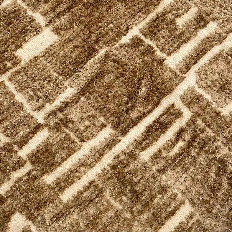 Tapis à poils hauts CARDO en soie végétale – Personnalisable en Coton ou Laine