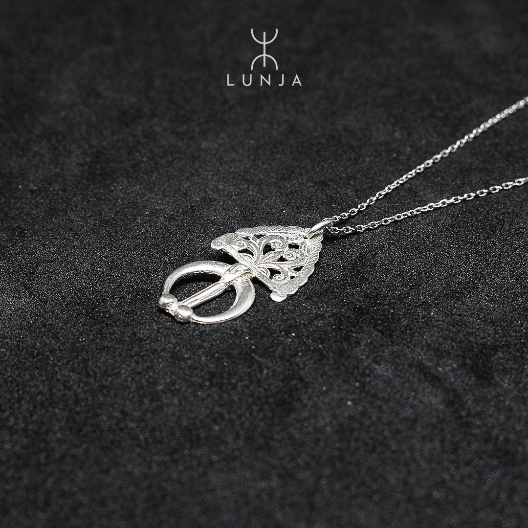 Collier Berbère Amazigh en Argent "Fibule"