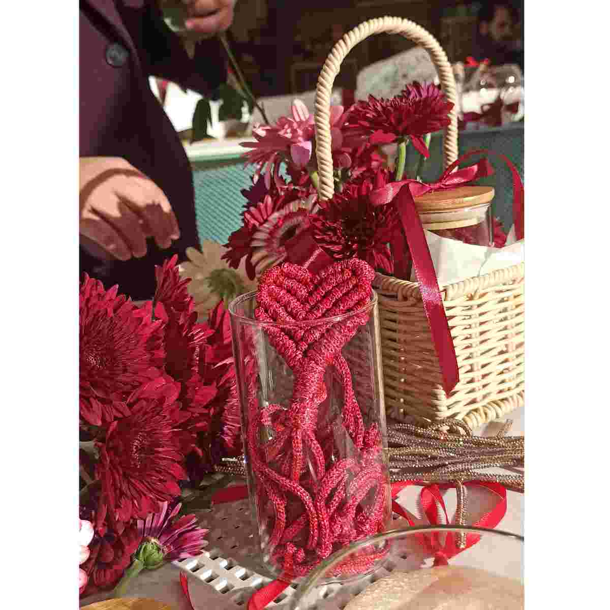 Cœurs duo en macramé pour partager l'amour en beauté