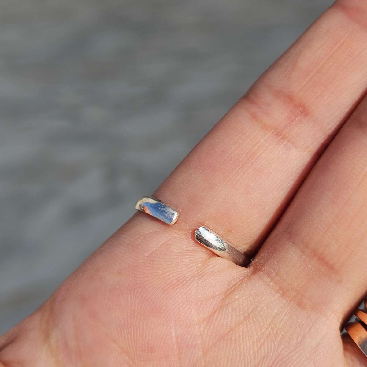 Bague turquoise naturelle en argent 925 taille ajustable