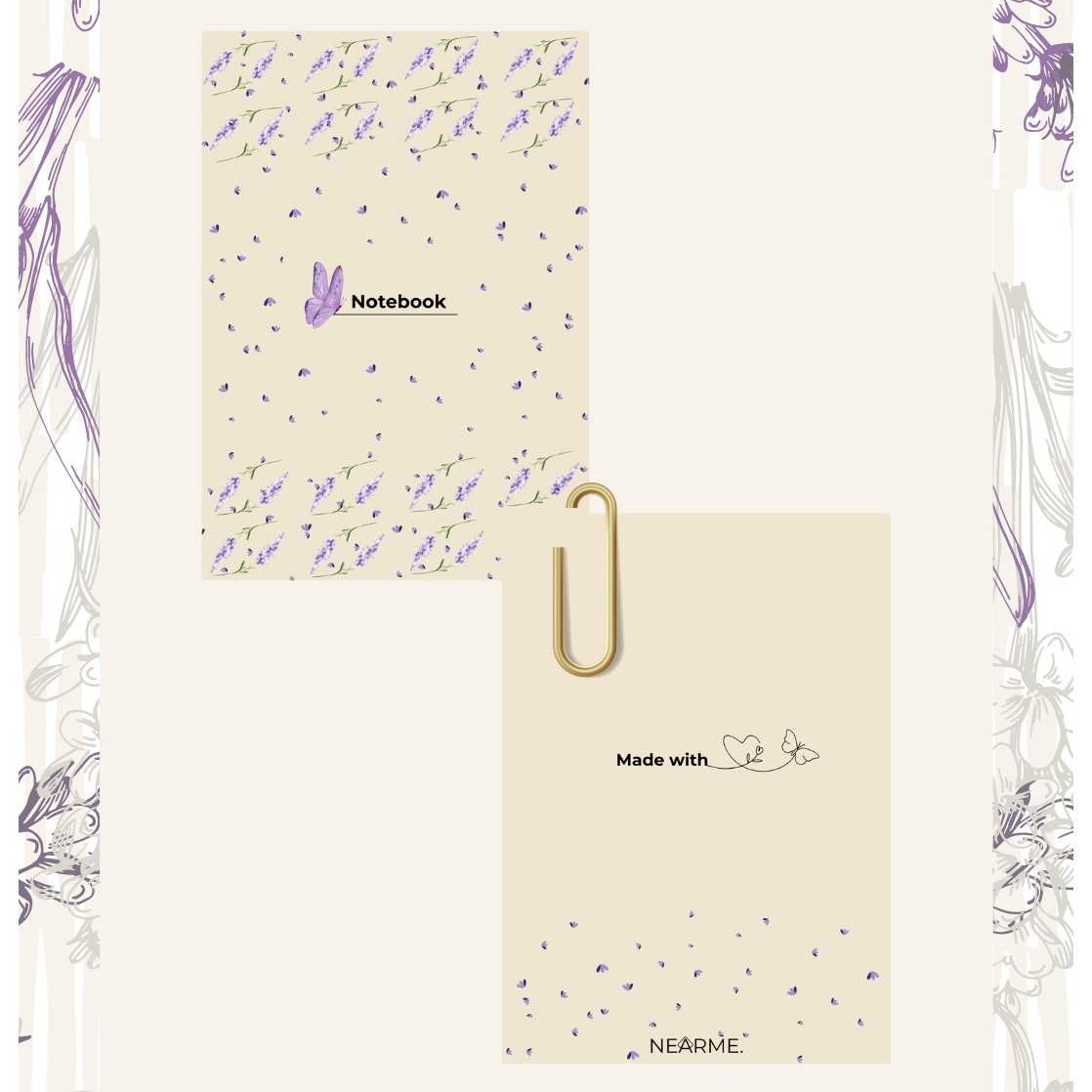 Notebook A5 thème papillon - style livre culturel