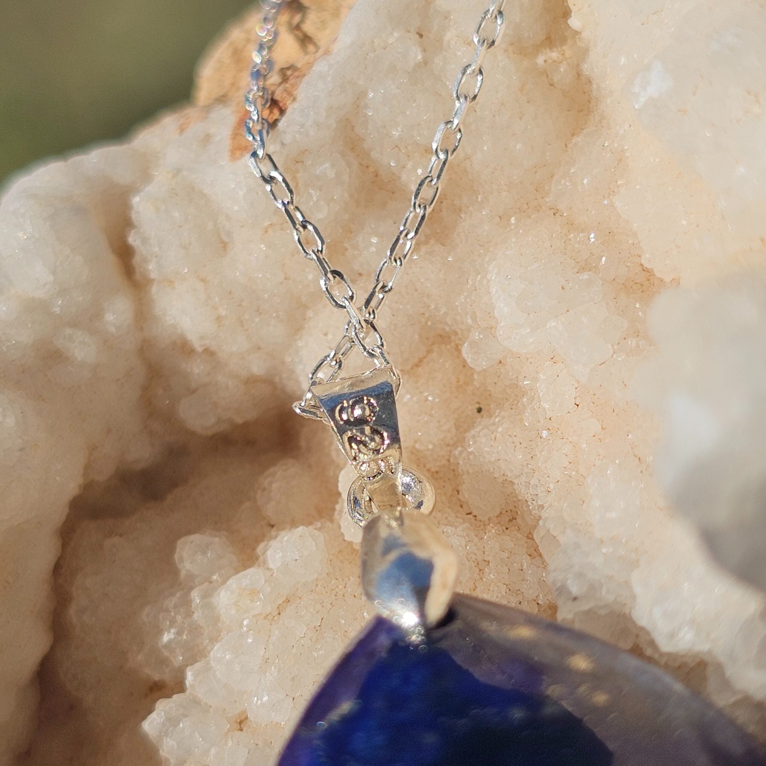 Collier en Argent 925 Pendentif Lapis Lazuli - Élégance Céleste