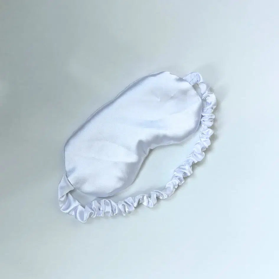 Ensemble Satin Blanc Élégant - Soin Cheveux & Sommeil de Luxe