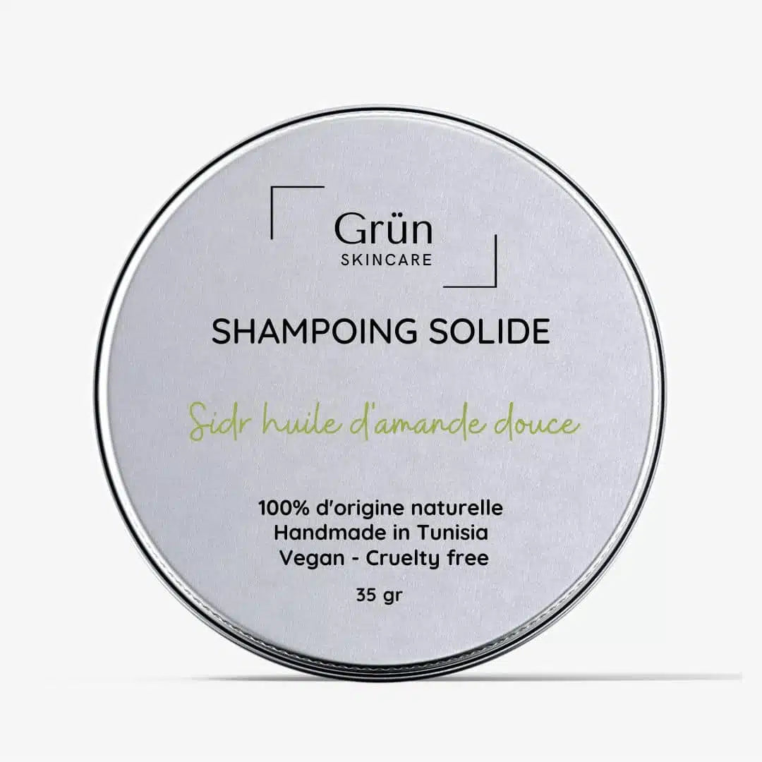 Shampoing solide cheveux Colorés - Poudre de Sidr, Huile d'amande douce - 35 gr