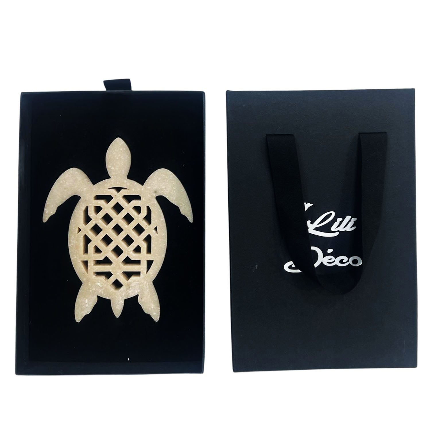 Coffret cadeau moderne - Tortue finition marbre