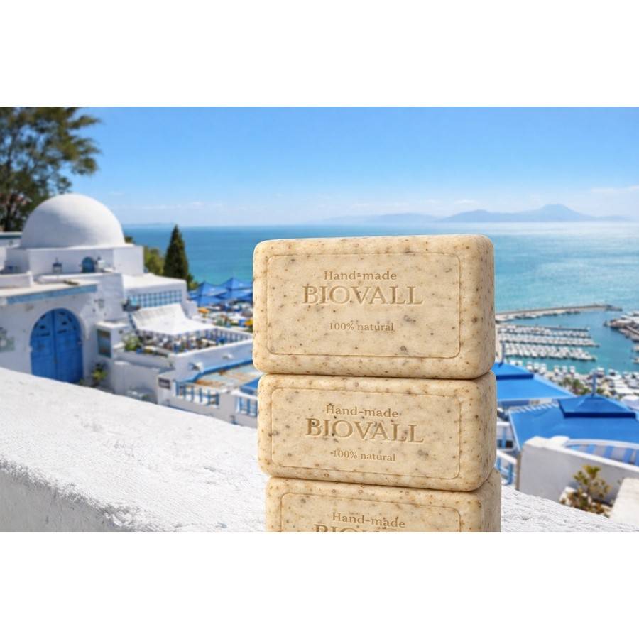 Savon exfoliant luxe à huile et farine de pépins de figue