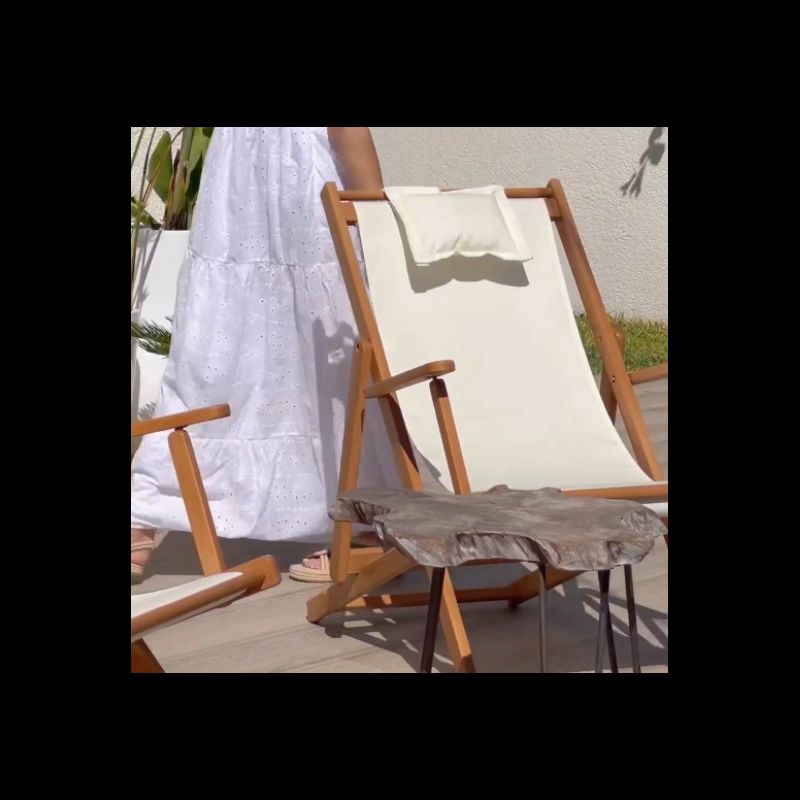 Chaise longue jaune et blanc confort élégance pour jardin