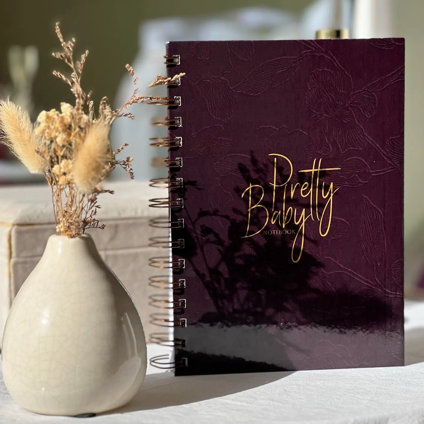 Pretty Baby Notebook - Dark Burgundy
