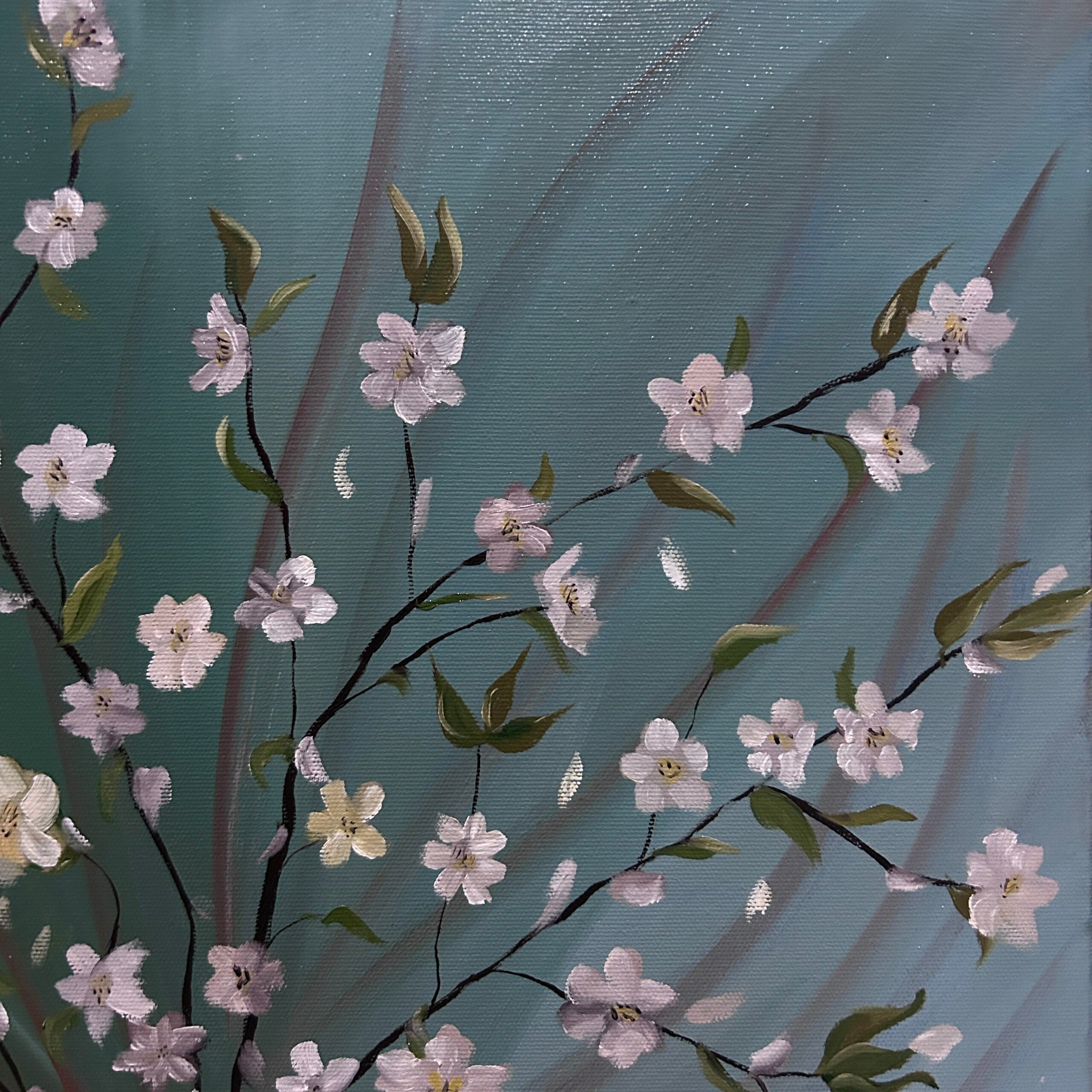 Tableau Classique Moderne en Toile - Poésie Florale Contrastée