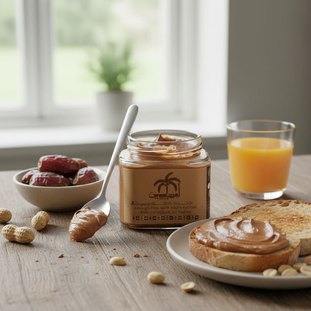 Crème Cacahu Datte Bio Sans Gluten et Raffinés Délicieuse et Naturelle