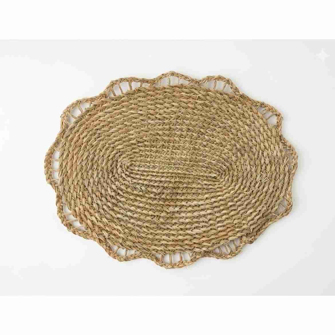 Tapis de maison en Halfa forme ovale ( 80cm / 60cm )