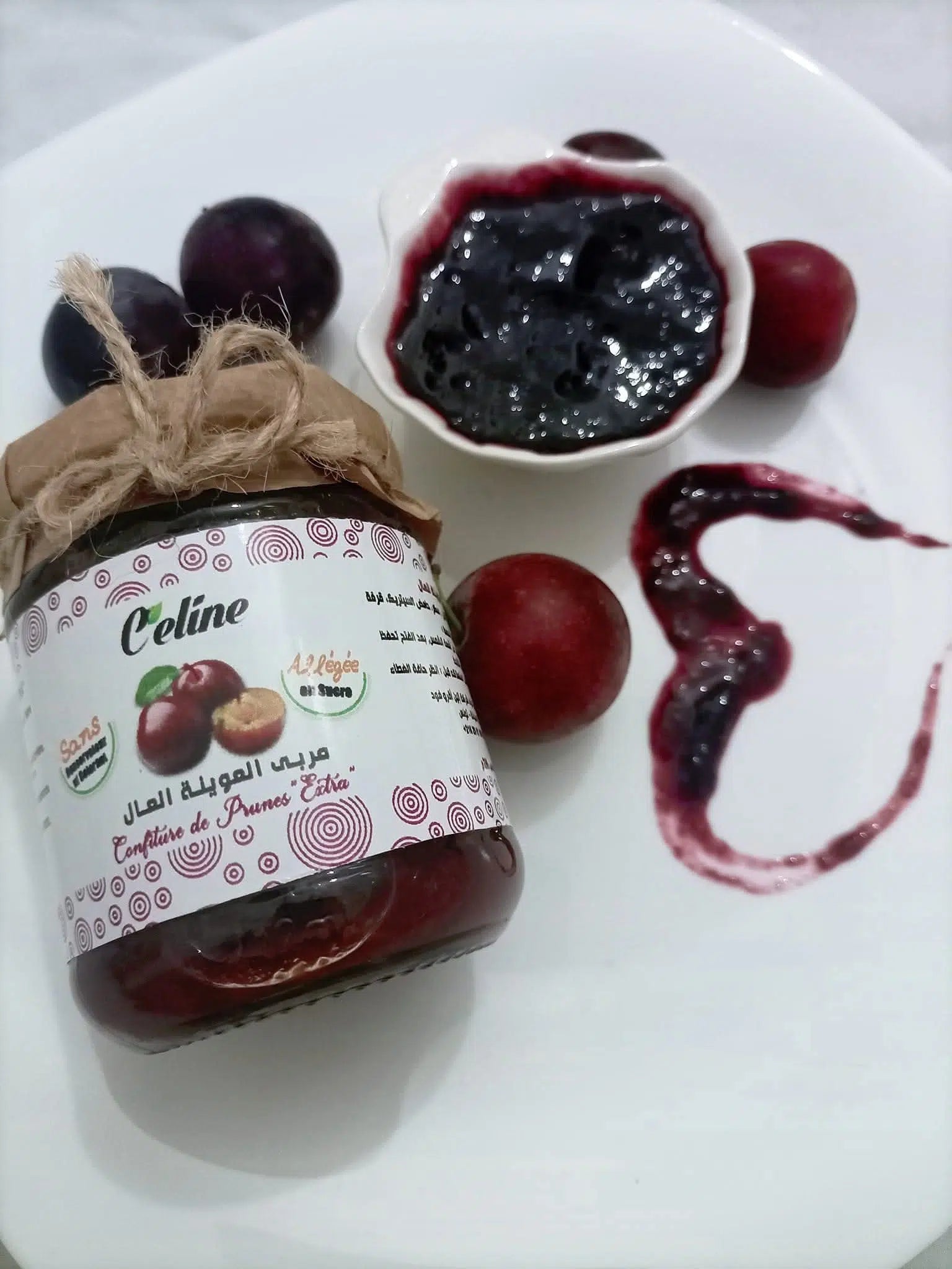 confiture prunes rouges goût authentique et allégée en sucre