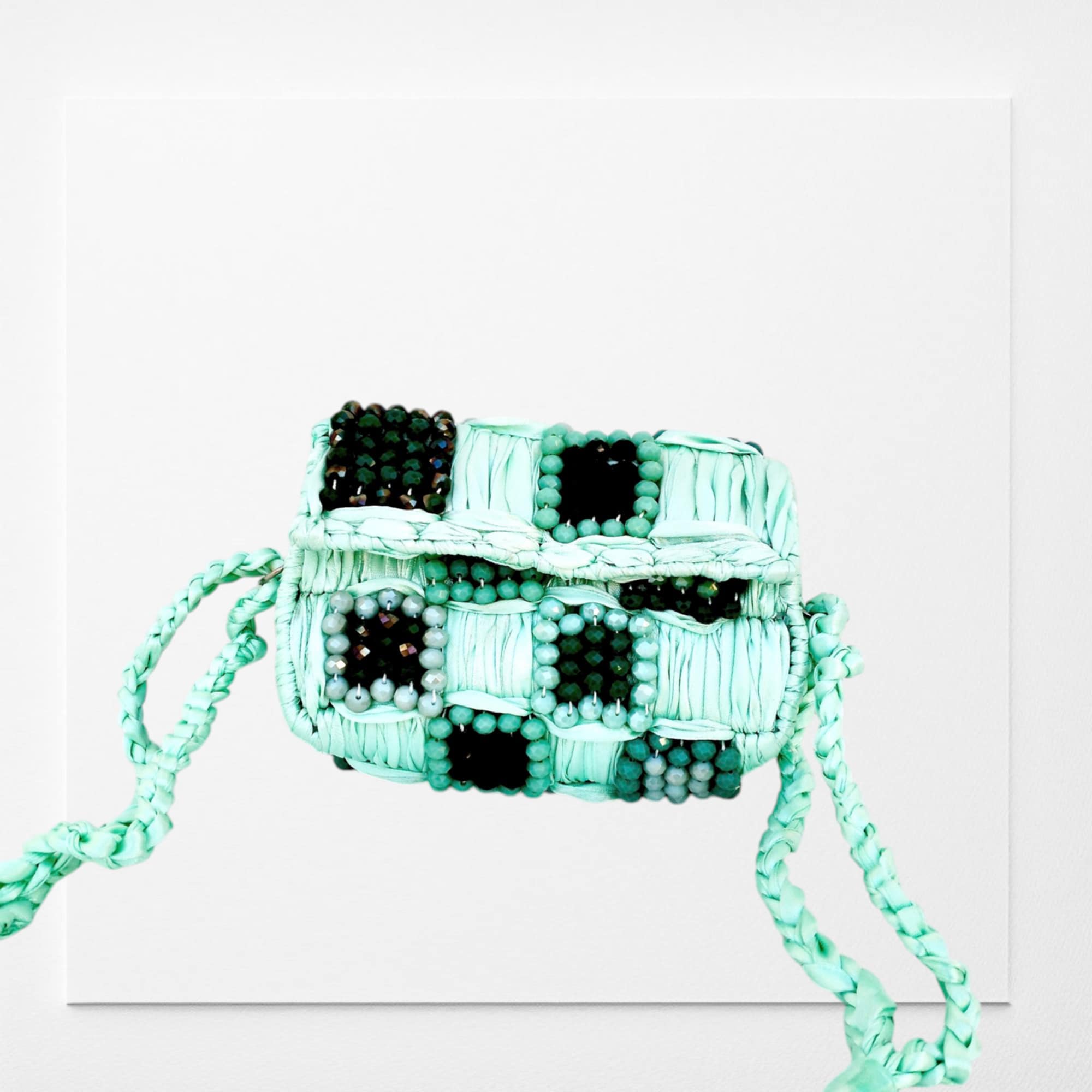 Sac de Soirée Vert Pastel – Fait Main & Recyclé