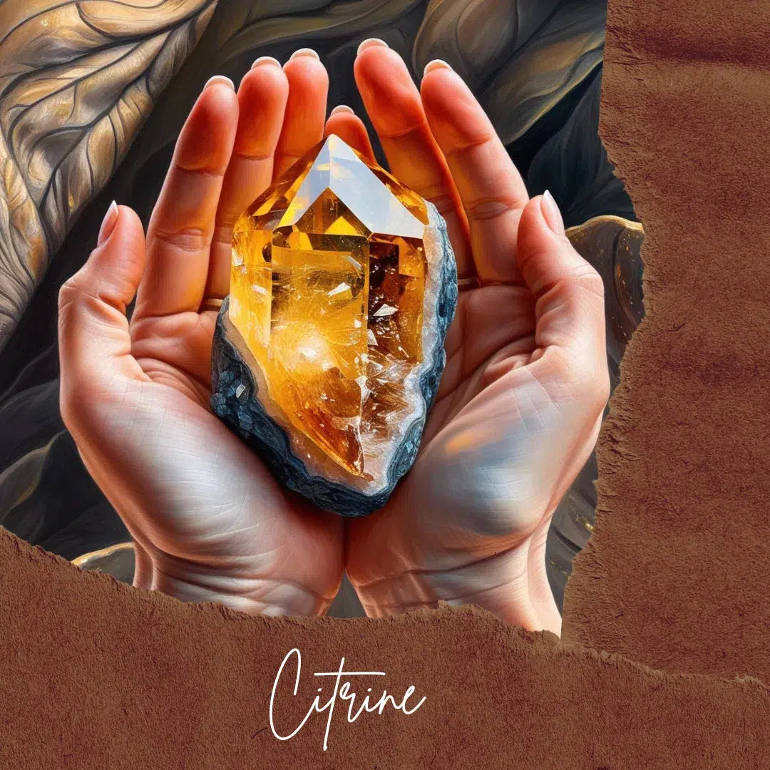 Collier en acier inoxydable Long Citrine Brute - Éclat et Énergie