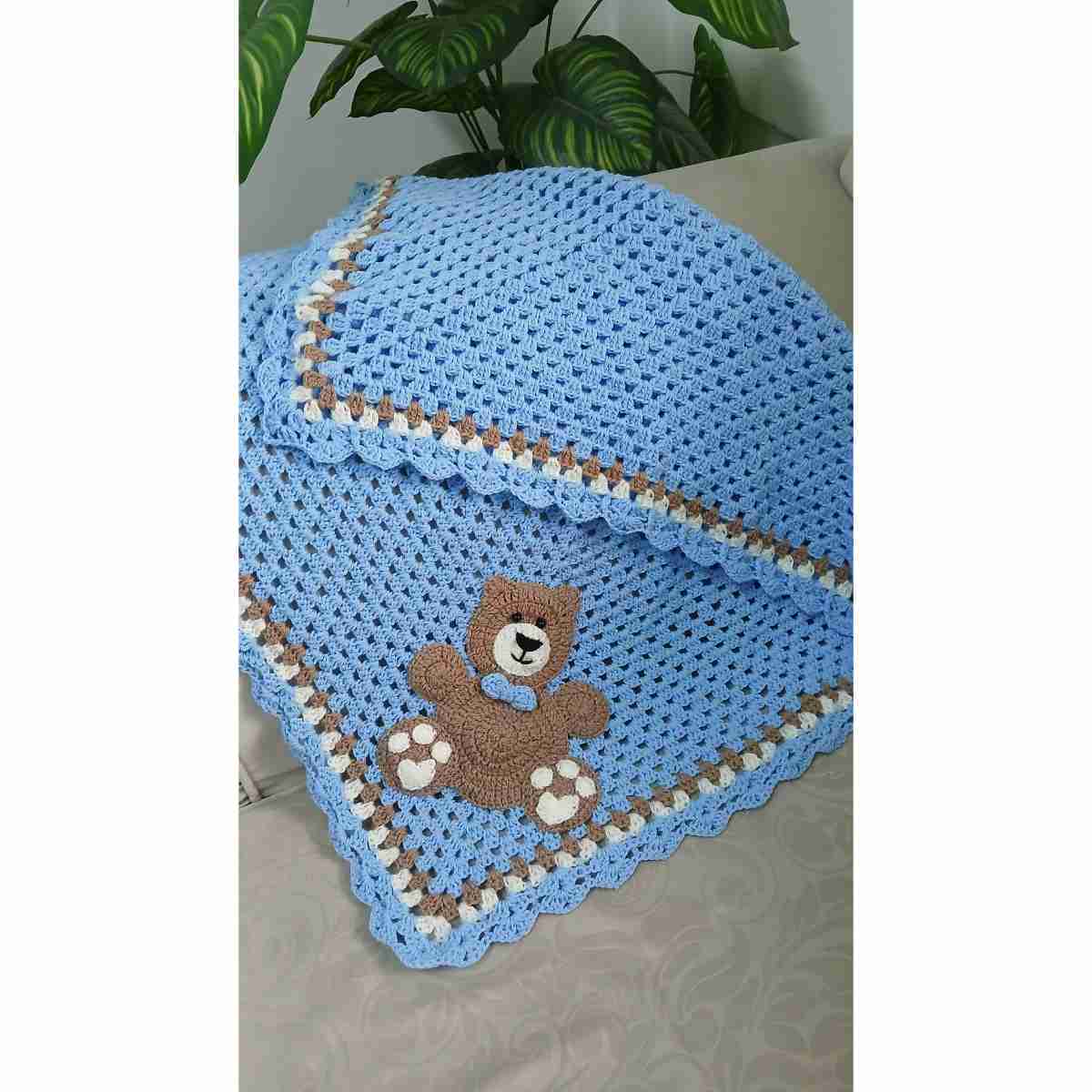 Drap bébé coton bio doux respirant motif teddy bear