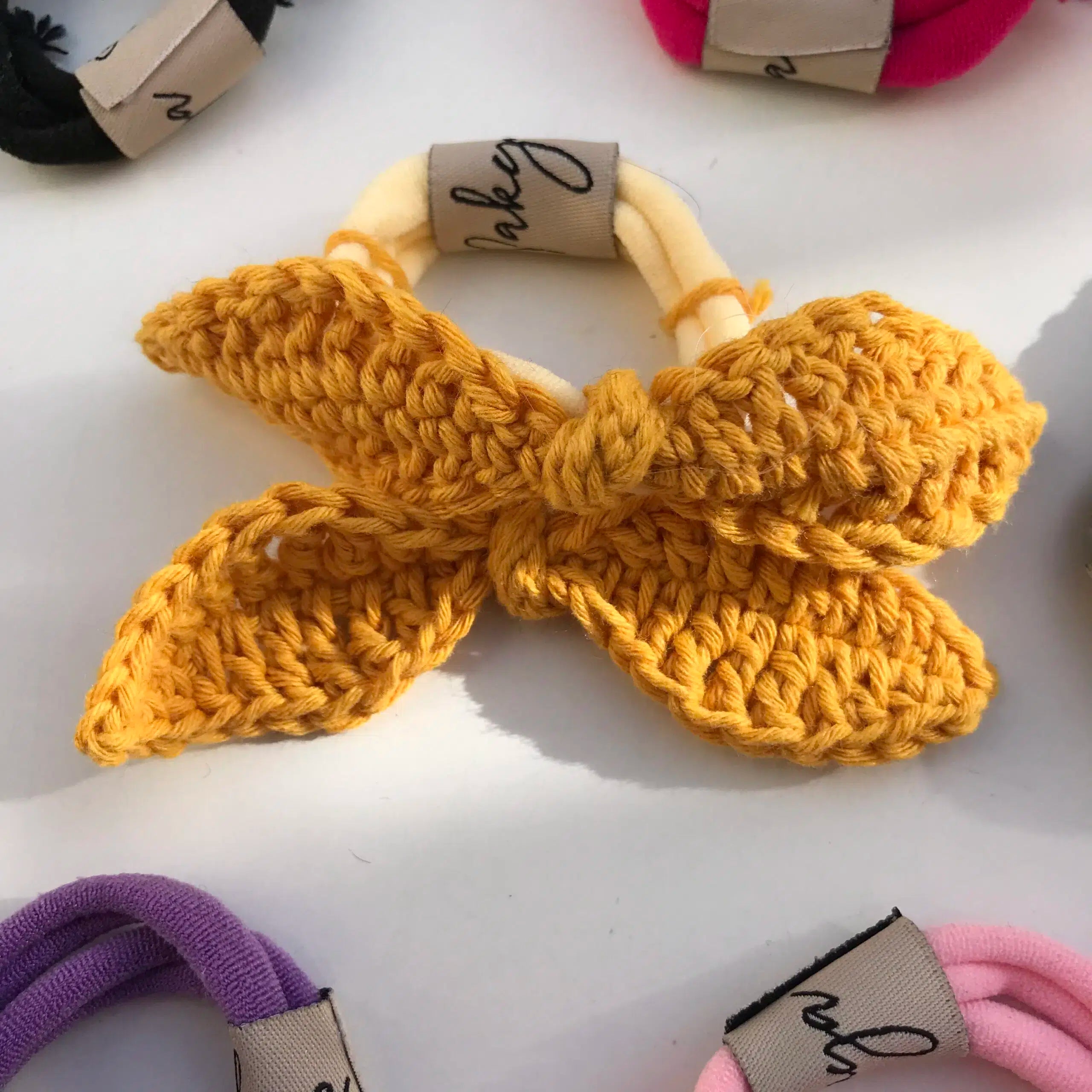 Chouchou de cheveux en crochet faits main