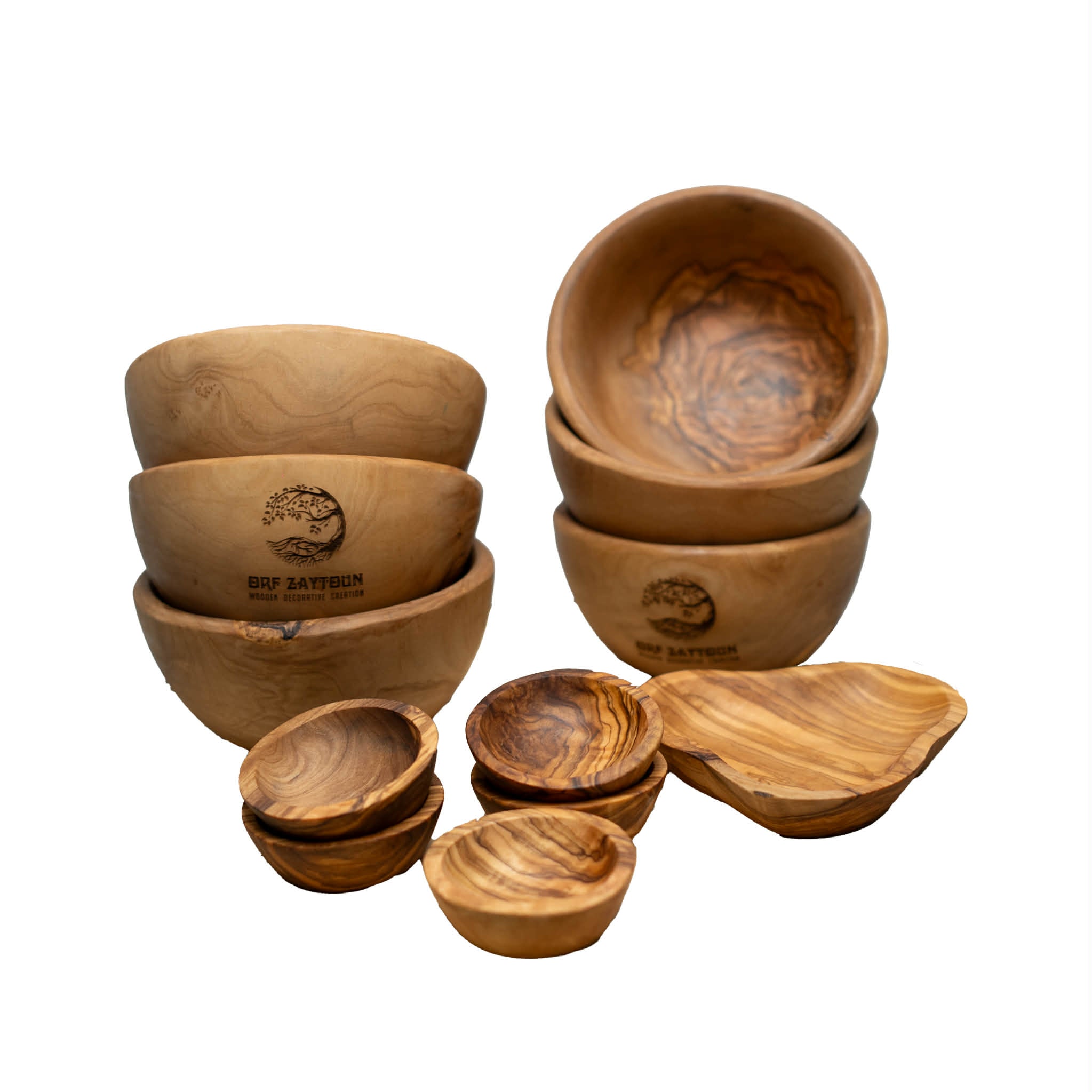 Set Royal Zaytoun – Bols Artisanaux en Bois d’Olivier