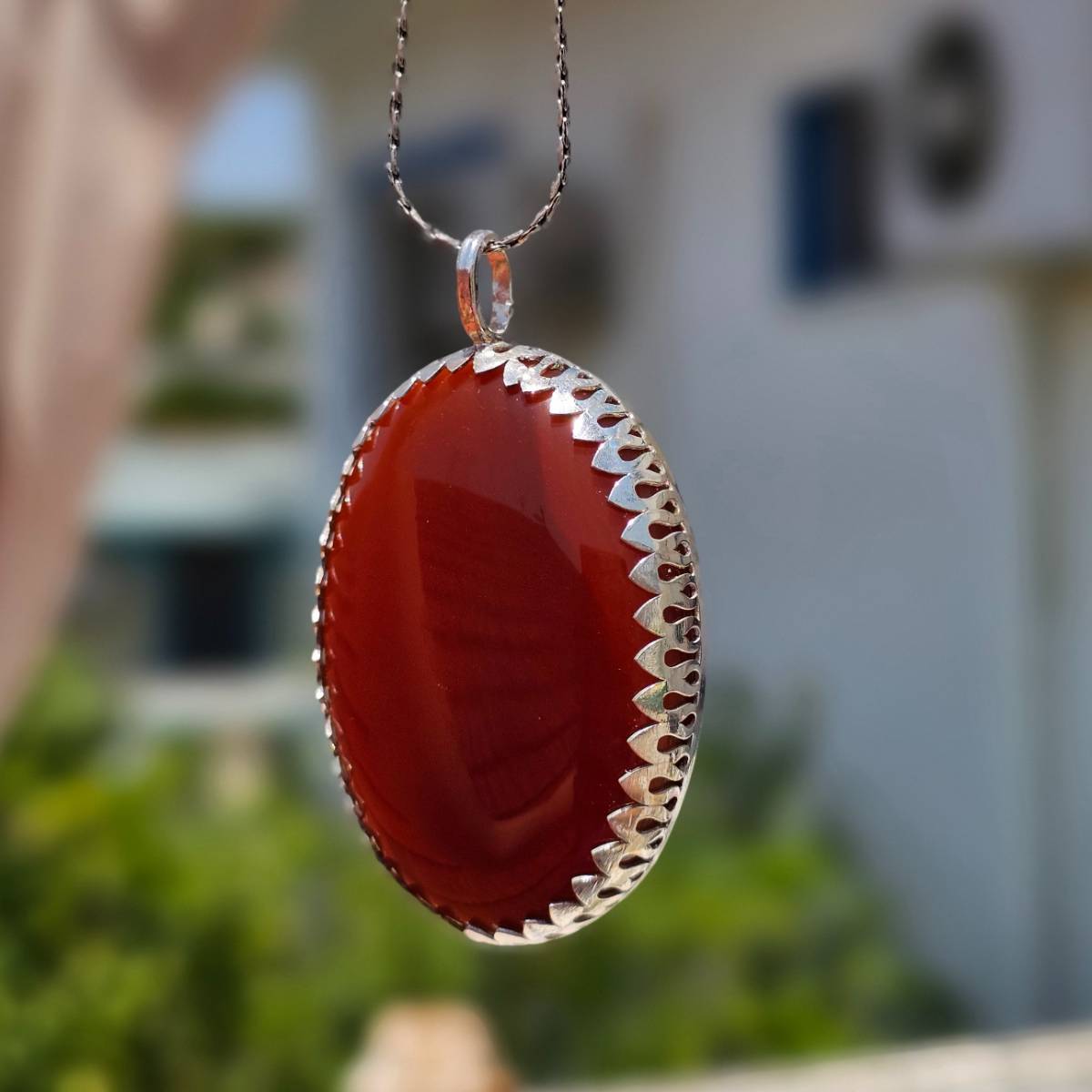 Collier cornaline en argent 925 pour un style élégant et unique