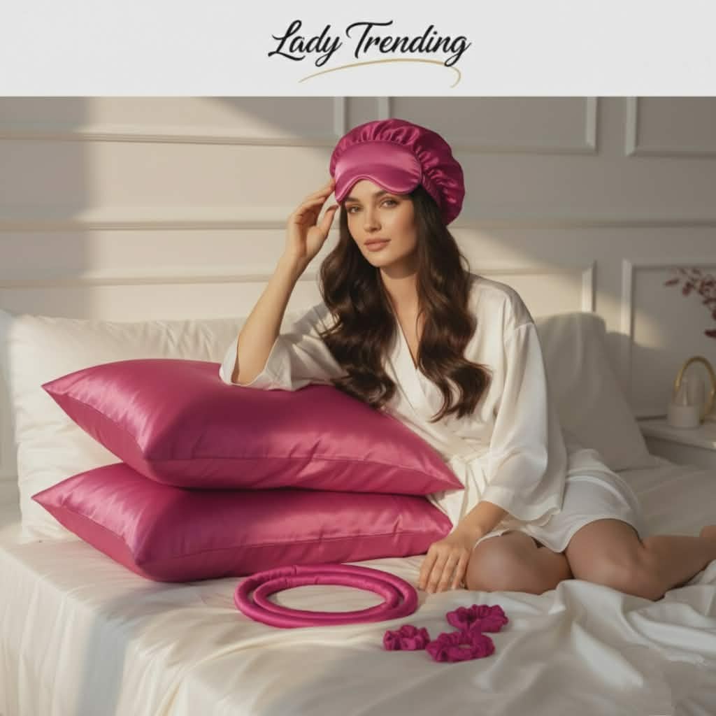 Pack Satin Luxe Nuit Élégance Confort Rose Fushia Irrésistible