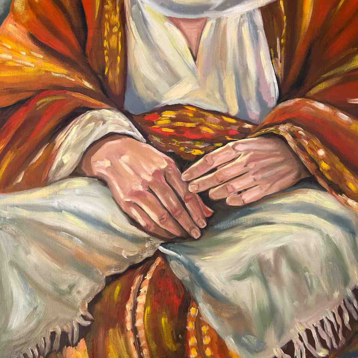 tableau tunisien héritage unique d'une femme en dignité