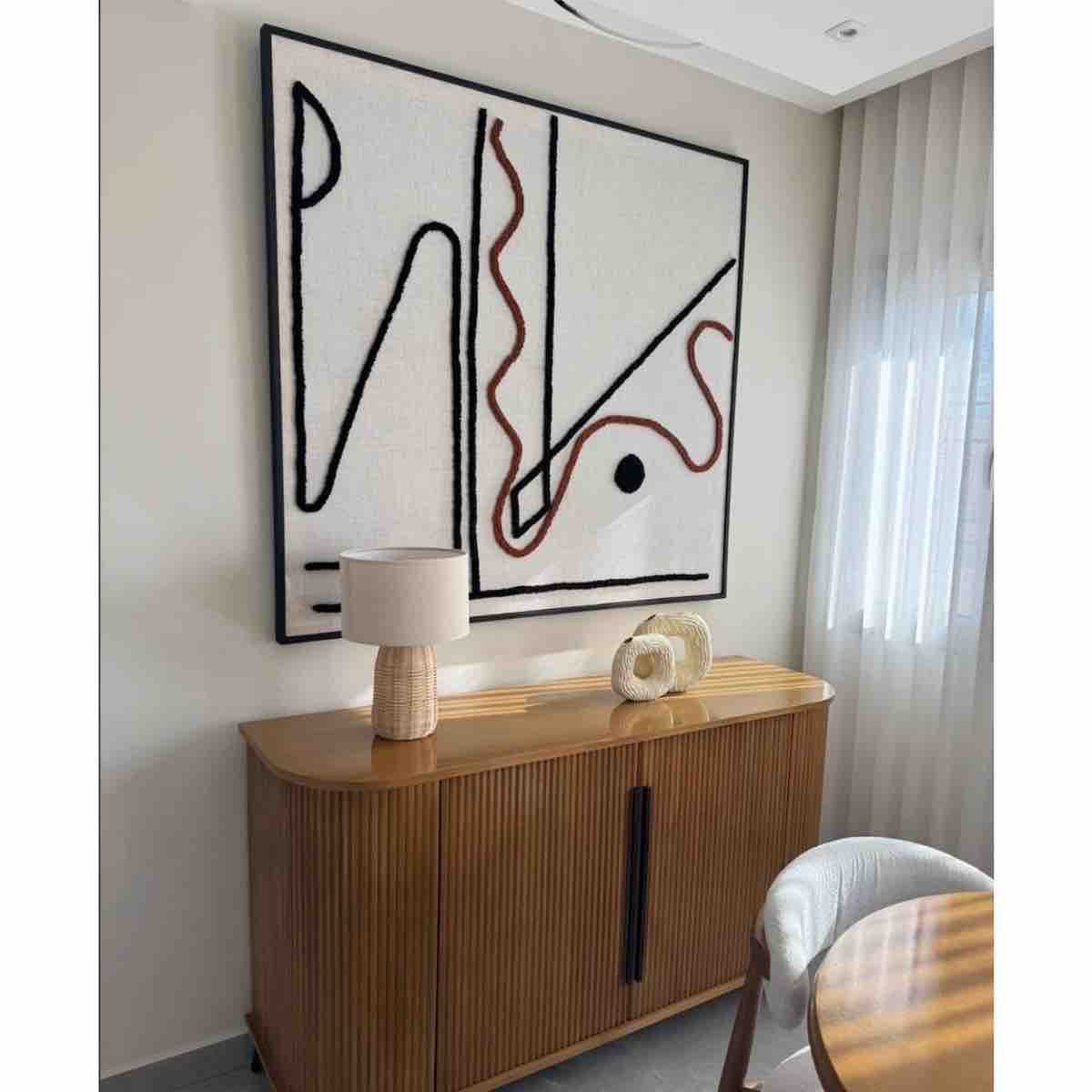 Tableau à motifs linéaires taille unique pour une déco élégante