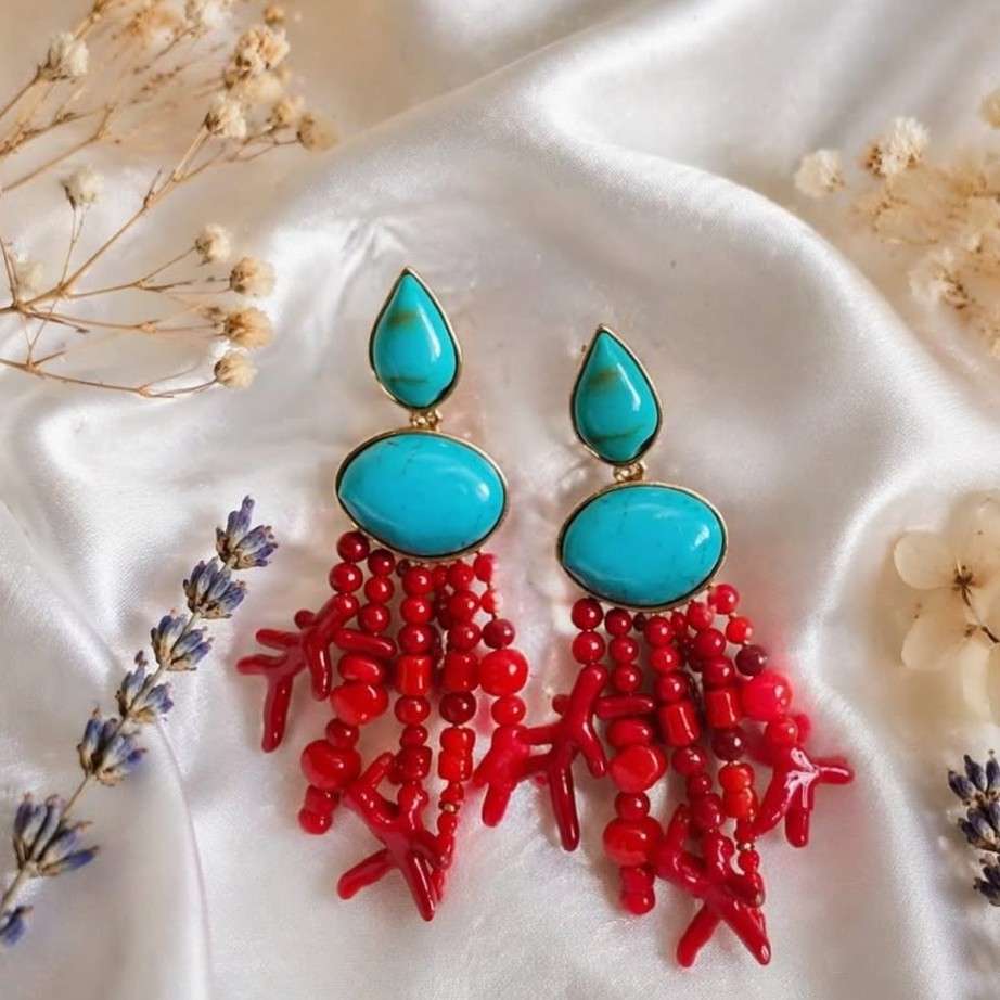 Corail exceptionnel en cuivre trompé dans l'or 24k carats pour un luxe inégalé