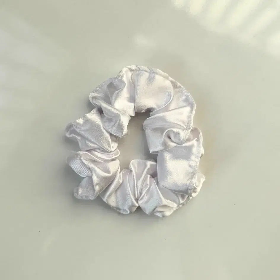 Chouchous LuxeSilk Satin Élégants Anti-Frisottis Ivoire Blanc