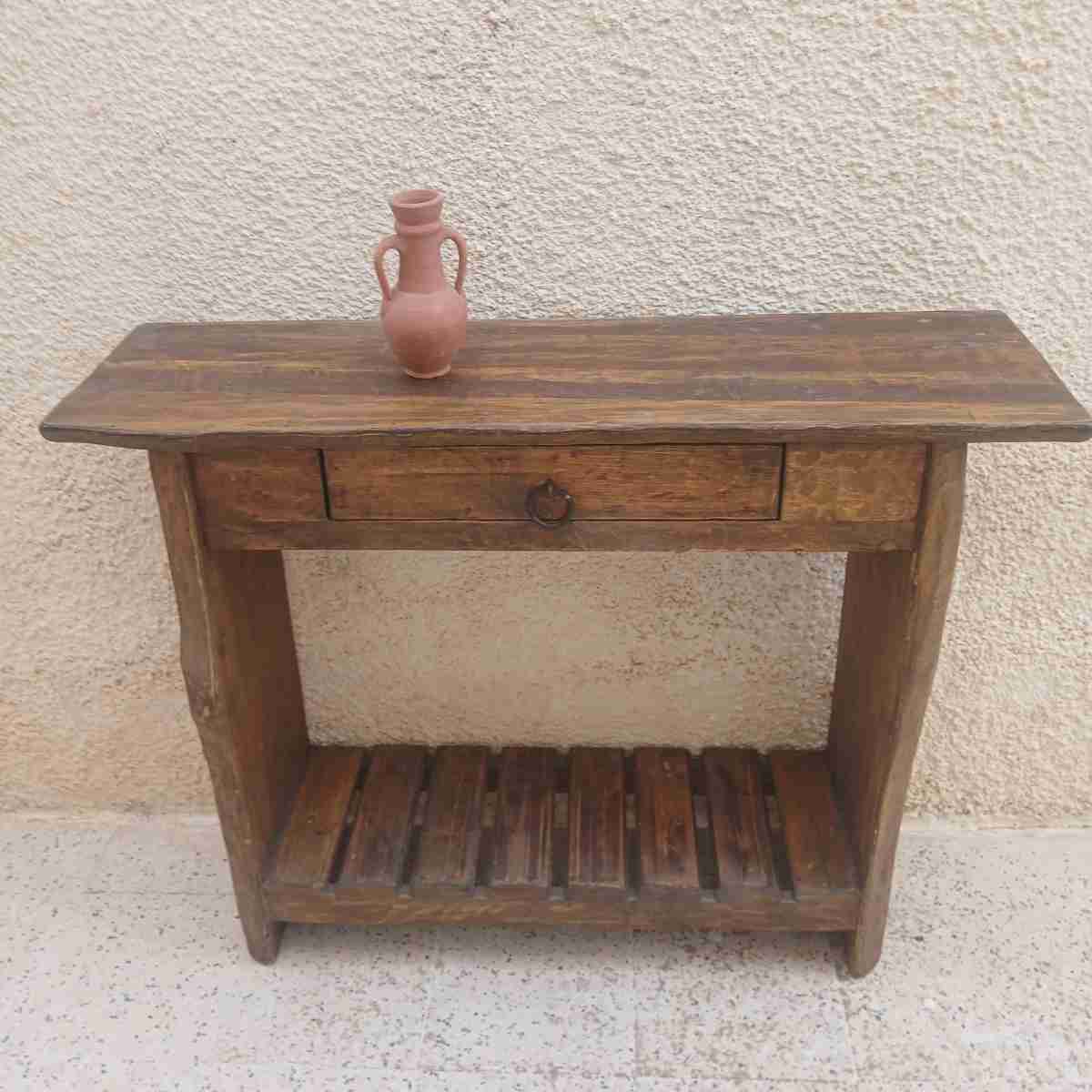 table console bois chêne dimensions 100x79x30 cm qualité premium