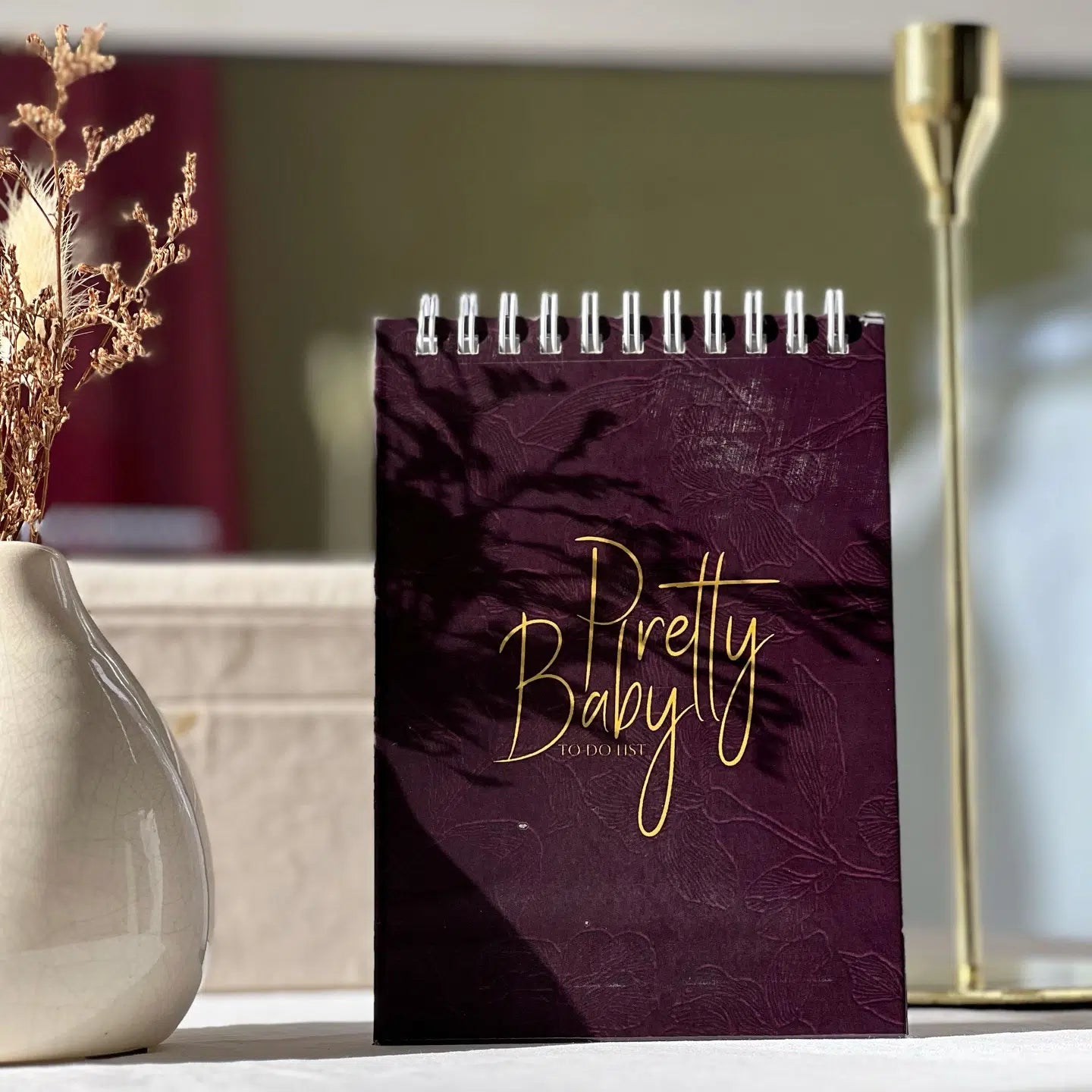 Pretty Baby To Do List - Dark Burgundy