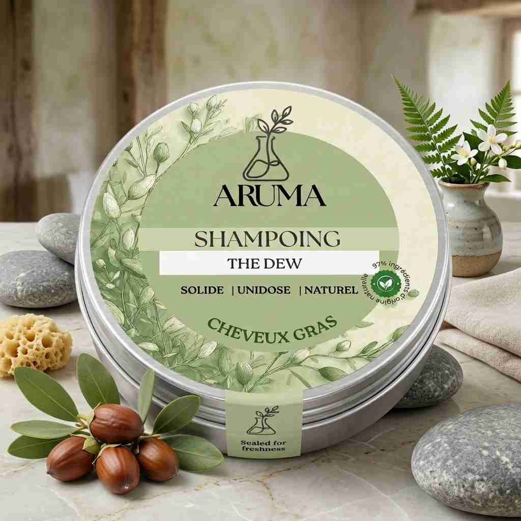 Aruma - The Dew - Shampoing pour Cheveux Gras - Purifiant Détoxifiant