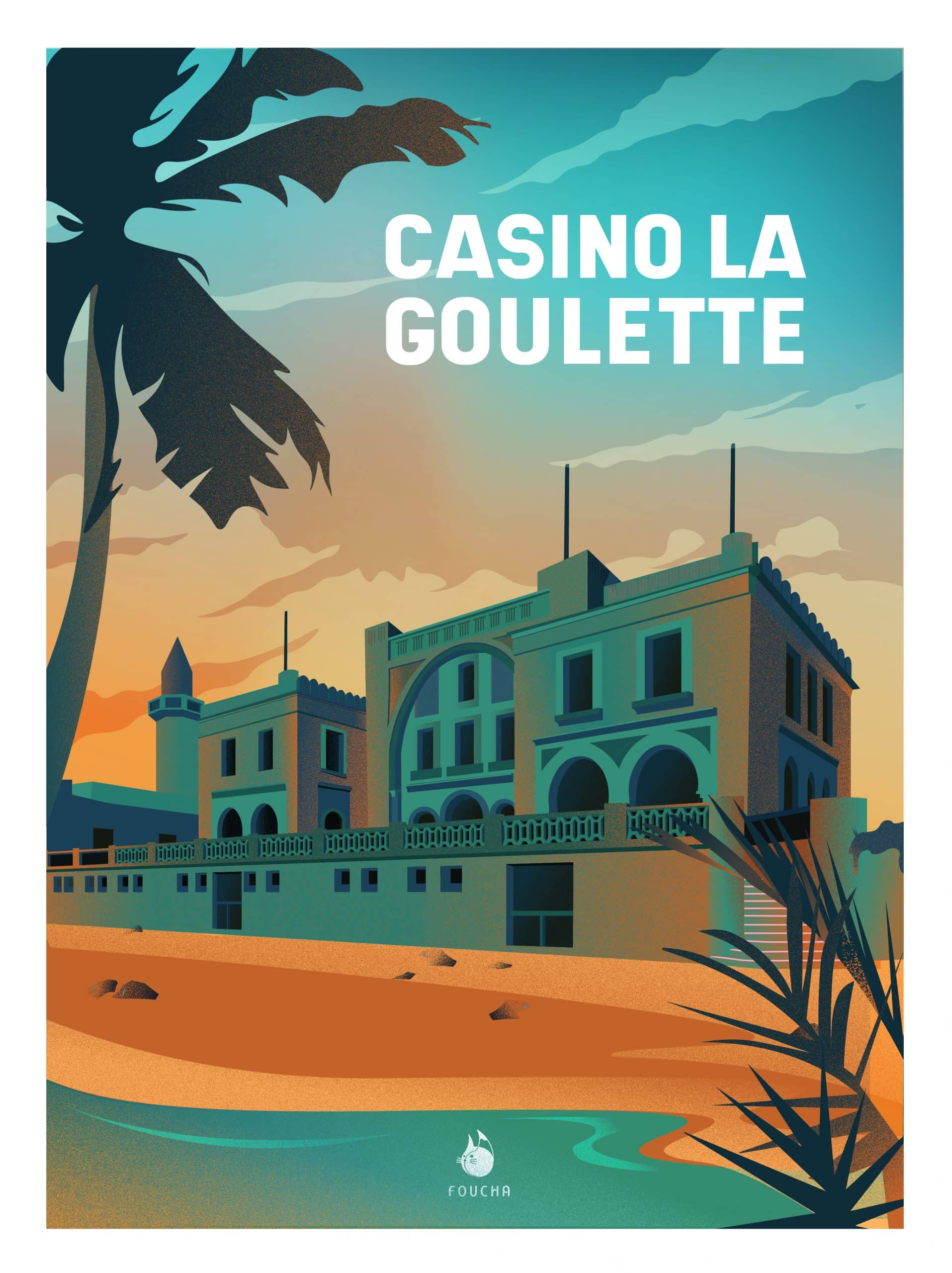 Poster Famous Places In Tunisia "Casino La Goulette"