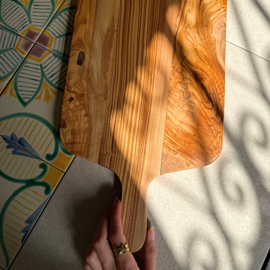 Pack de planches de service artisanales en bois d'olivier