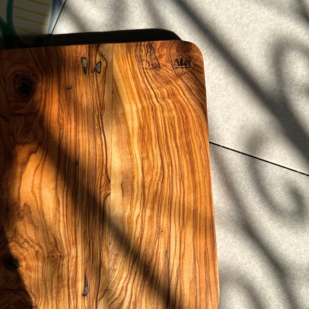 Pack de planches de service artisanales en bois d'olivier
