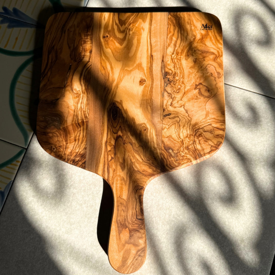 Pack de planches de service artisanales en bois d'olivier
