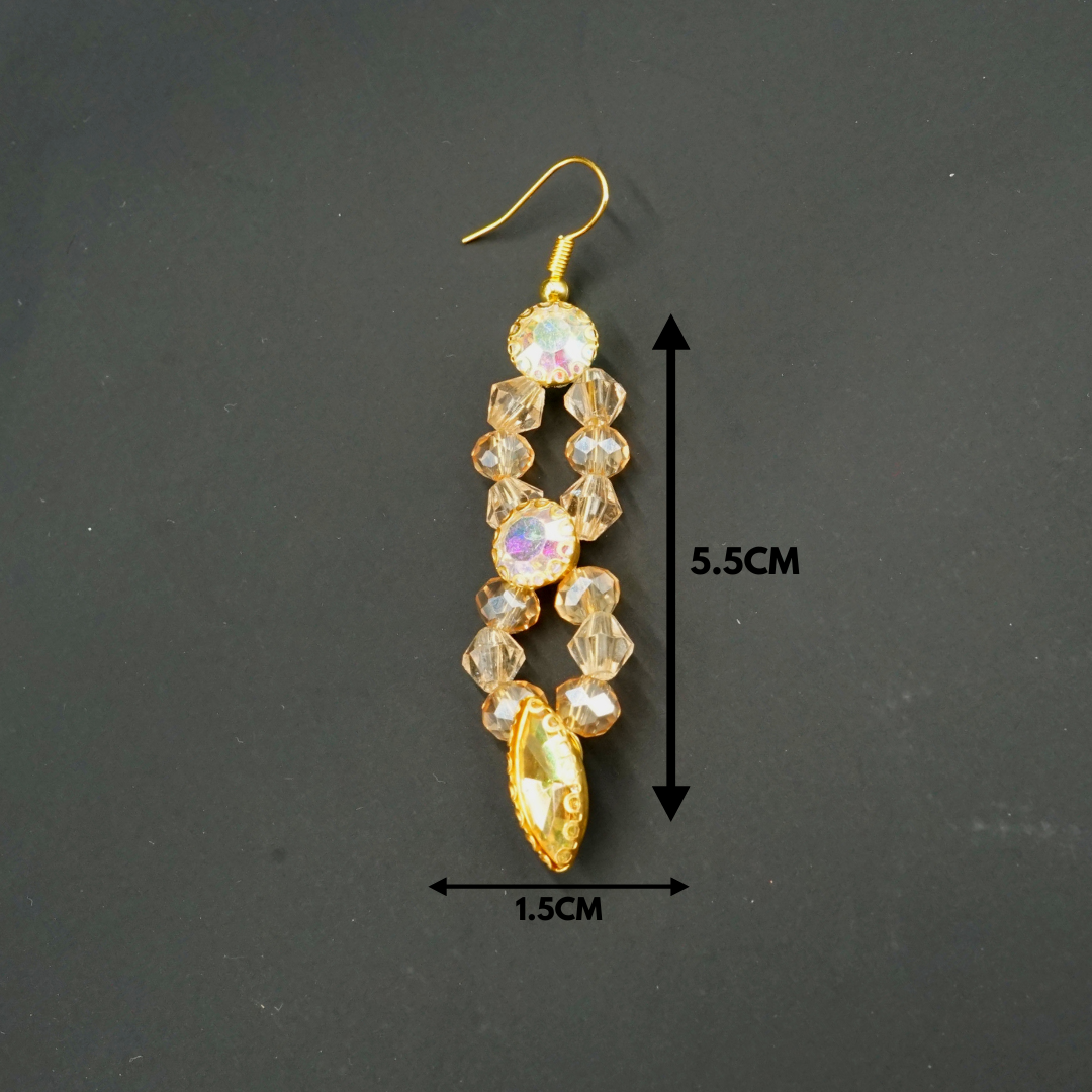 Boucles d'oreilles couleur d'orée, modelé anciennes corail