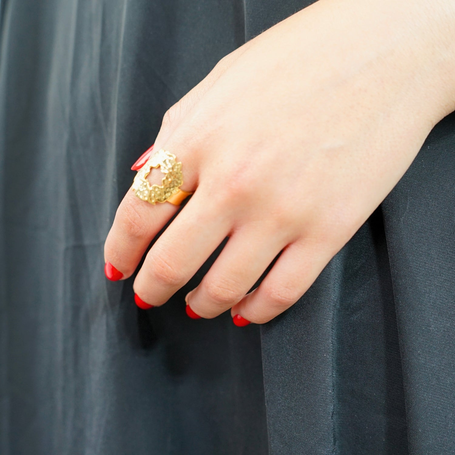 Bague en cuivre dorée