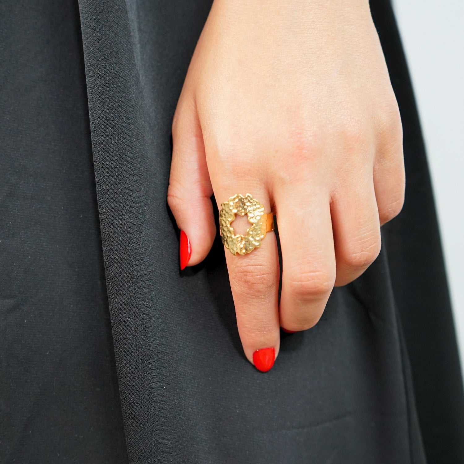 Bague en cuivre dorée