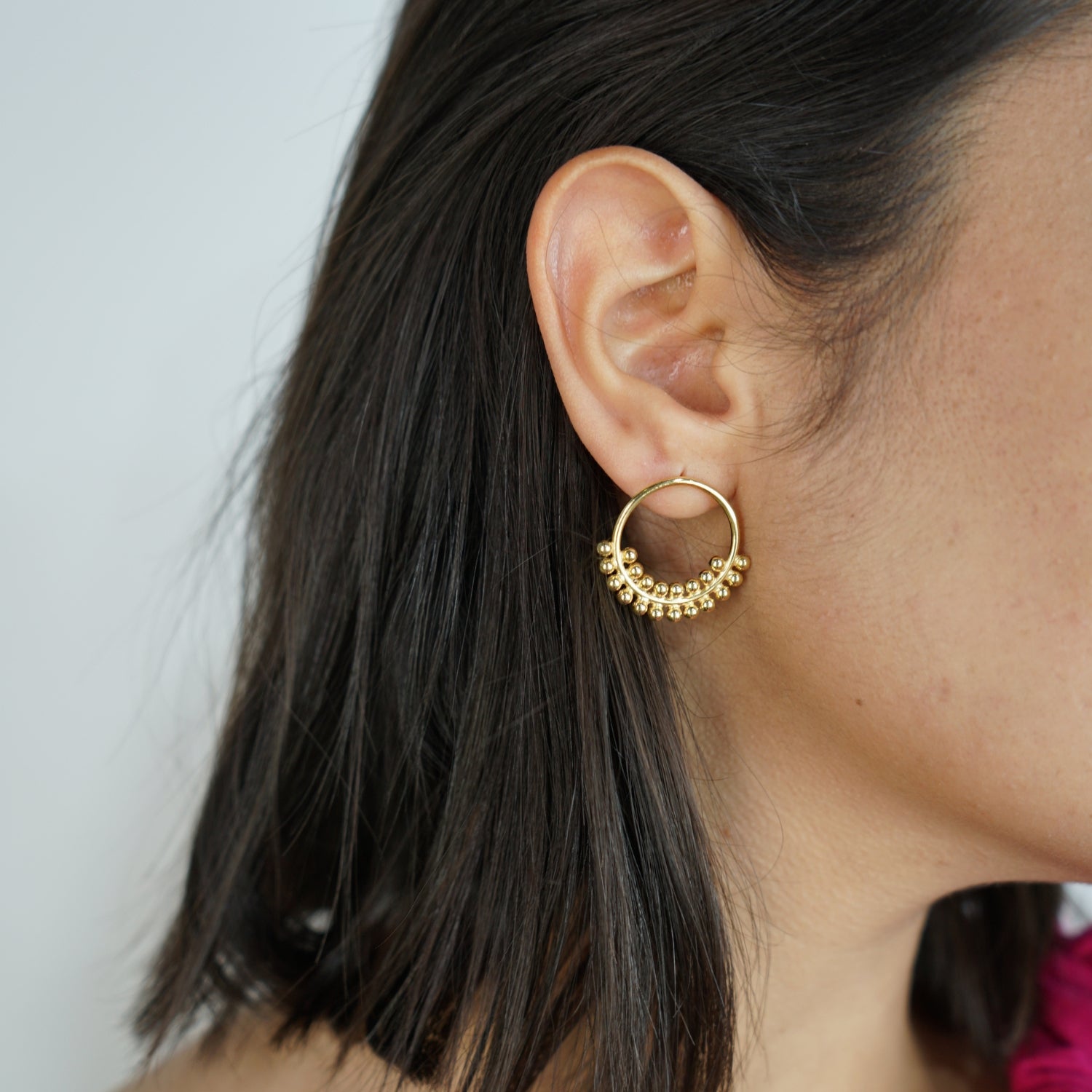 Boucles d'oreilles créoles en argent plaqué or, élégance unique