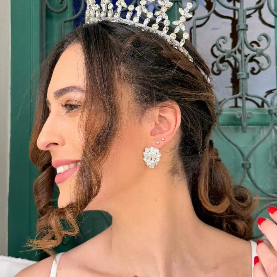 Boucles d'oreilles glamour en cristal - Bijoux parfaits pour un look de fête