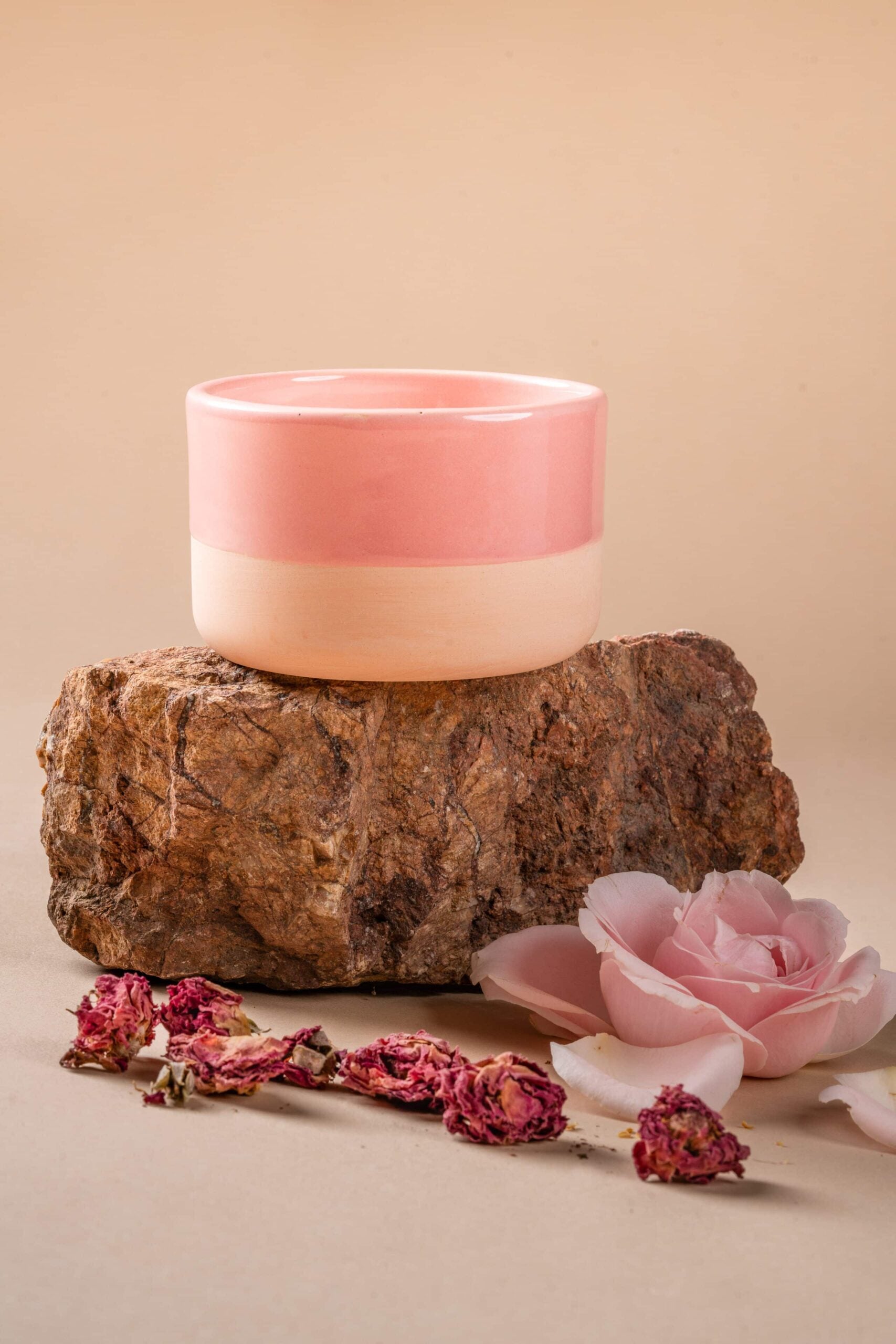 Bougie parfumée à la rose en 100% cire de Soja - soft rose